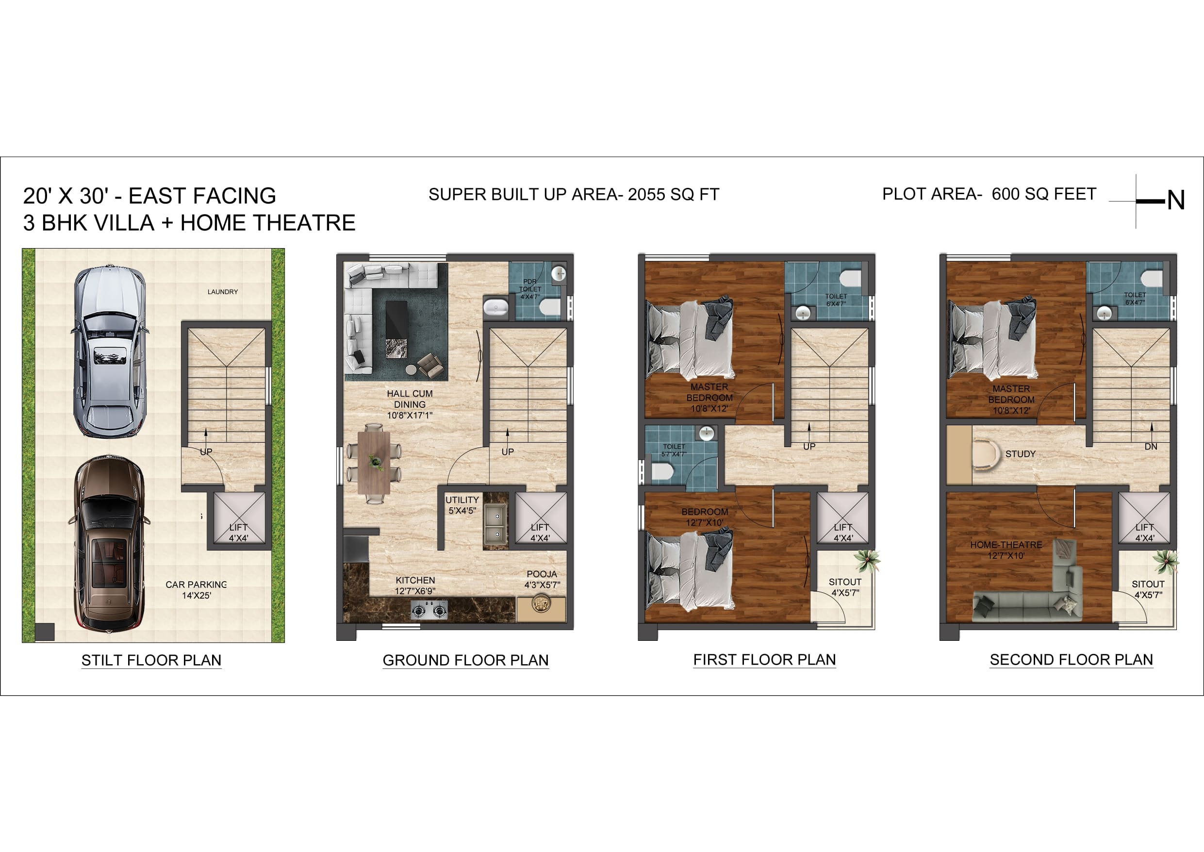 3 BHK Floor Plan